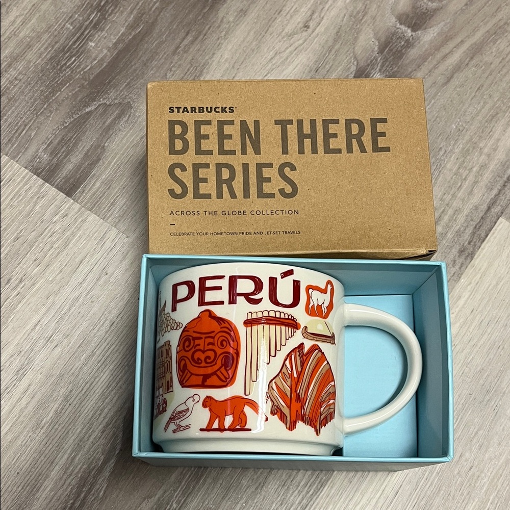 Starbucks Peru Mug with Red and White Design